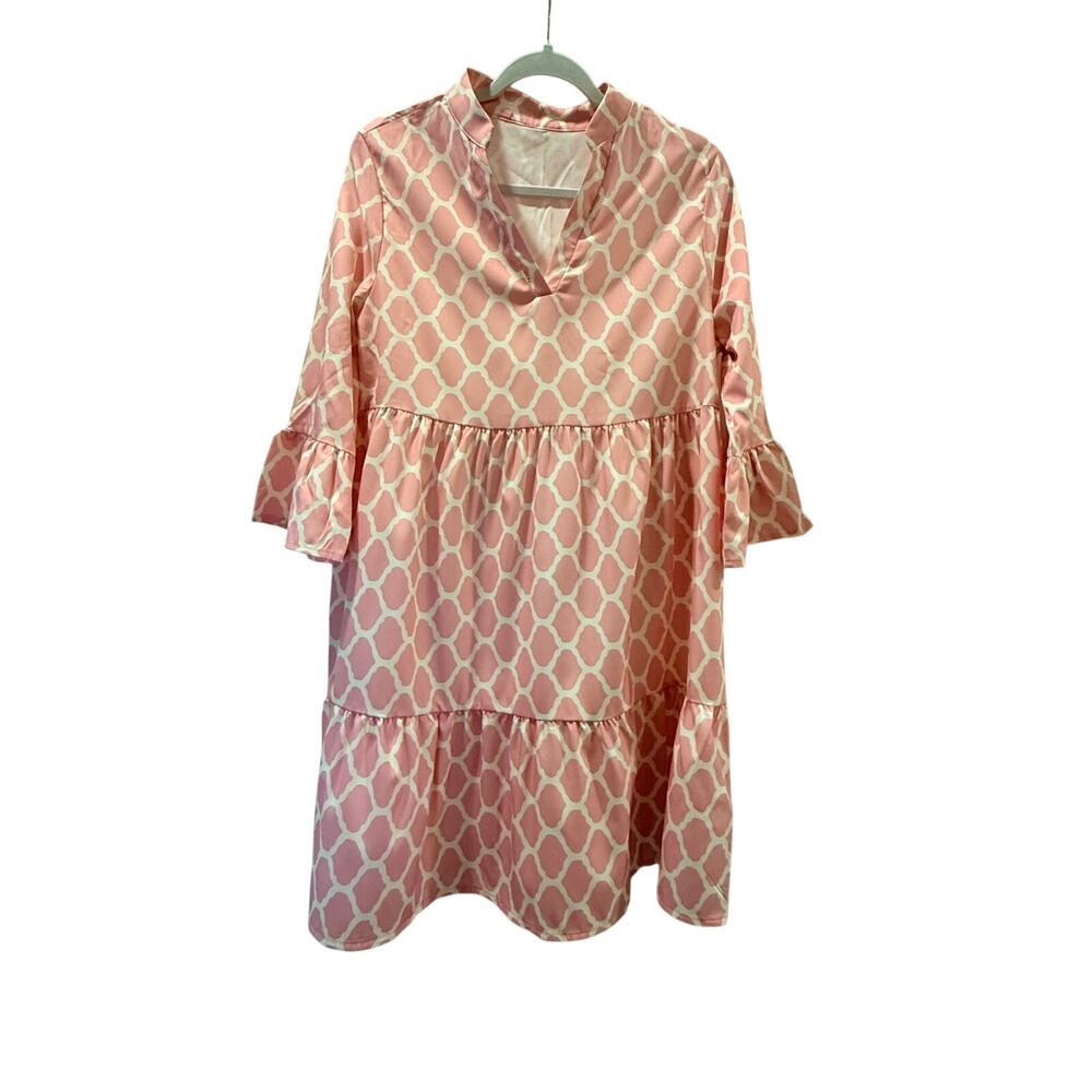 Emery Rose Dress, NWT, Size M, Pink and White